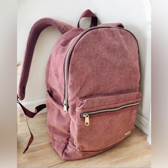 Victoria’s Secret PINK Campus School Backpack Corduroy Sheer Velvet - Picture 1 of 8